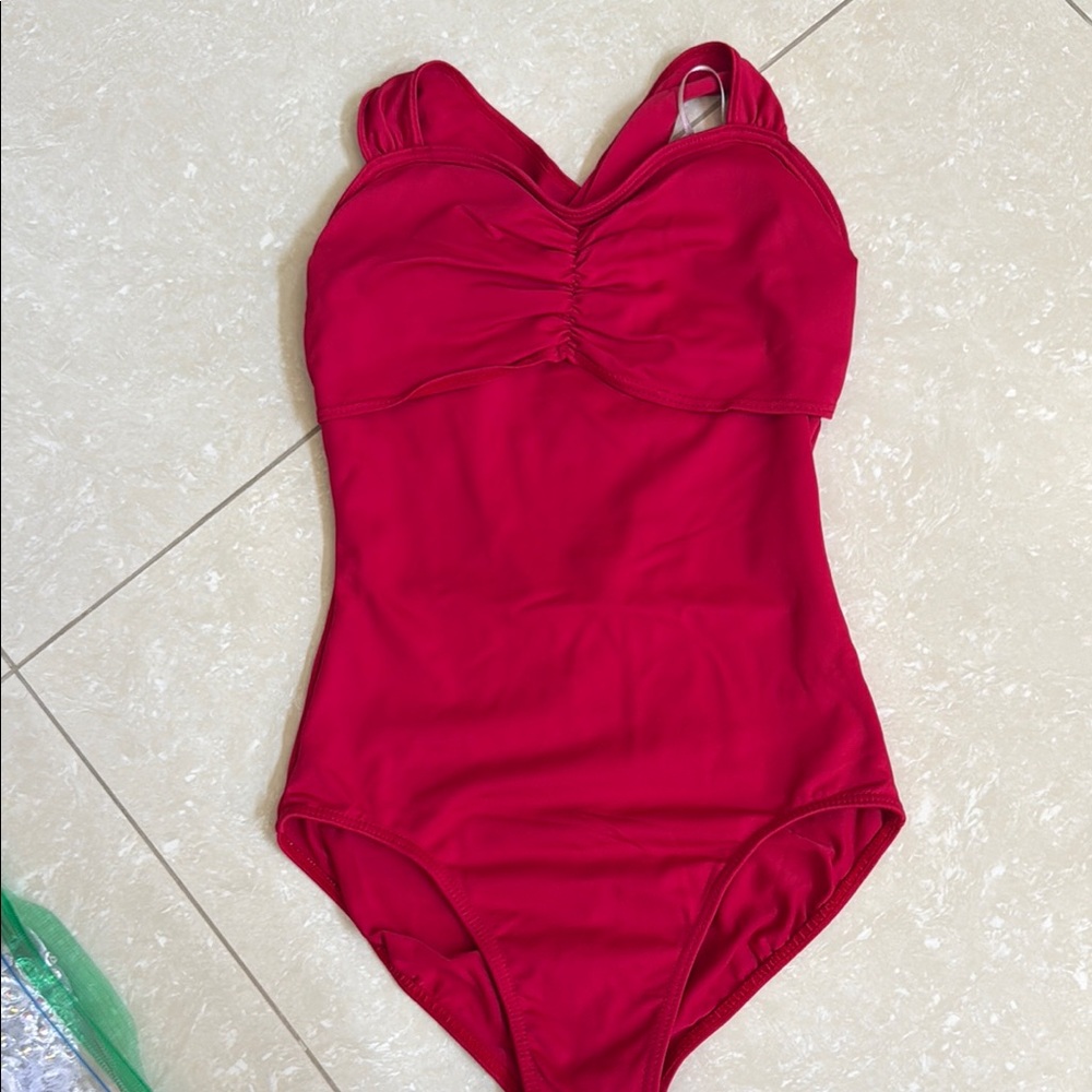 Kids Red One Piece Swimsuit